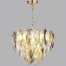 Люстра ODEON LIGHT VILNA HALL ODL24 501E14 9*40W золото дымчатый янтарный матовый белый, металл хрусталь 5068/9